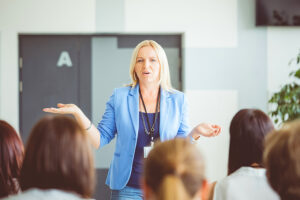 Woman speaking